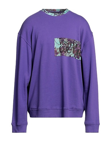 VERSACE JEANS COUTURE TOPS & TEES Purple 65% Polyester, 35% Cotton