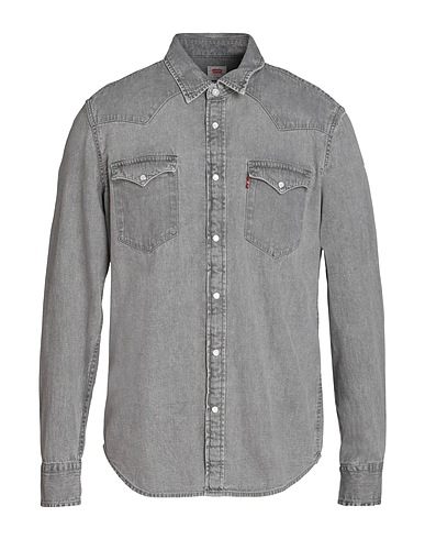LEVI'S Denim shirt CLASSIC WESTERN STANDARD Grey 100% Cotton