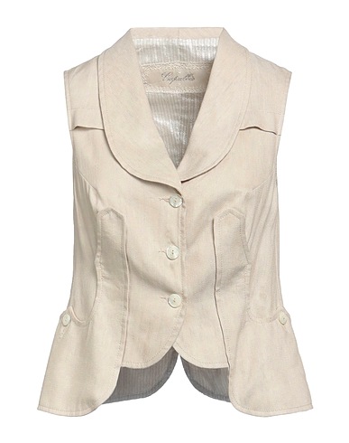 CAPALBIO Vest Beige 64% Linen, 36% Viscose
