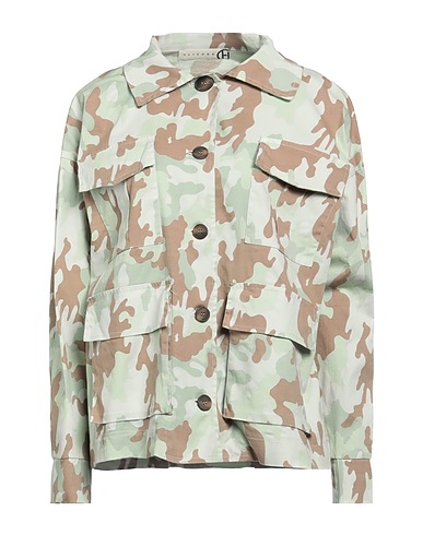 HAVEONE Patterned shirts & blouses Light green 98% Cotton, 2% Elastic fibres