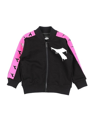 DIADORA Hooded sweatshirt Black 100% Cotton