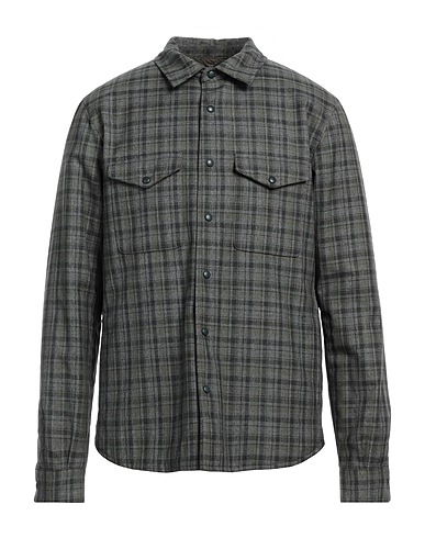 MAZZARELLI Checked shirt Grey 100% Virgin Wool