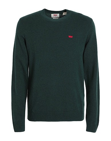 LEVI'S Pullover ORIGINAL HM SWEATER Dunkelgrün 80% Wolle, 20% Polyamid