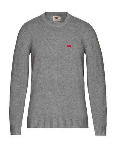 LEVI'S Jumper ORIGINAL HM SWEATER Grey 80% Wool, 20% Polyamide