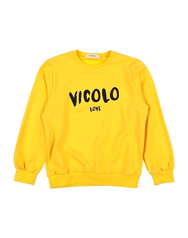 VICOLO Sweatshirt Gelb 95% Baumwolle, 5% Elastan