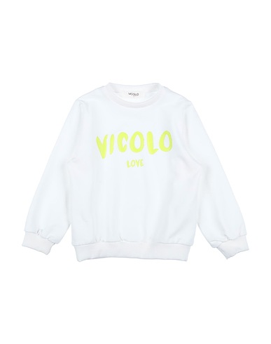 VICOLO Sweatshirt White 95% Cotton, 5% Elastane