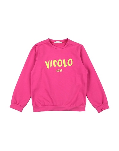 VICOLO Sweatshirt Fuchsia 95% Cotton, 5% Elastane