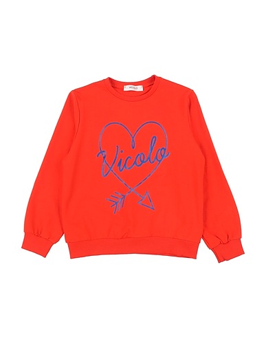 VICOLO Sweatshirt Orange 95% Cotton, 5% Elastane