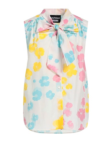 BOUTIQUE MOSCHINO Floral shirts & blouses Ivory 65% Cotton, 35% Silk