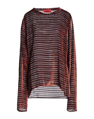424 FOURTWOFOUR Top Ruggine 70% Viscosa, 30% Seta