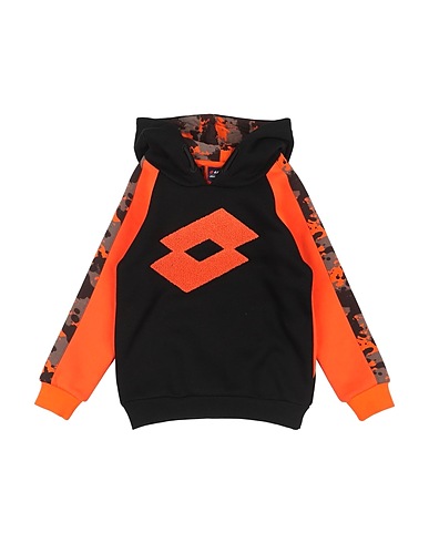LOTTO Hooded sweatshirt Black 60% Cotton, 40% Polyester