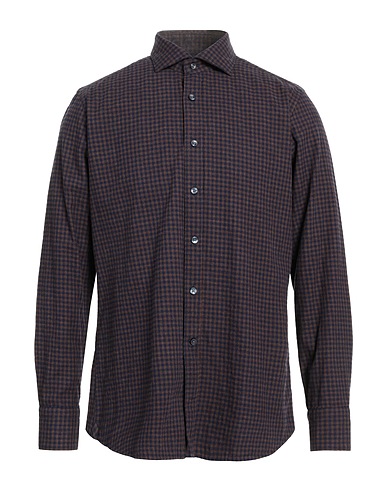 CALIBAN 820 Camicia a quadri Khaki 100% Cotone