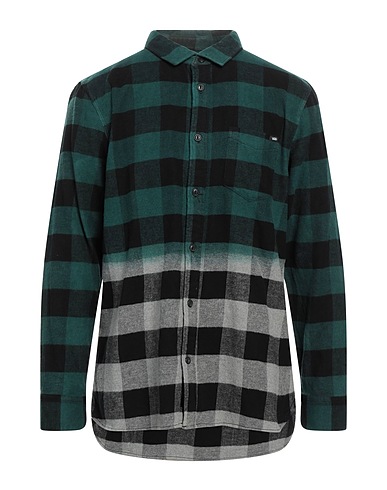 VANS Checked shirt Dark green 100% Cotton