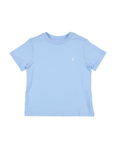 POLO RALPH LAUREN T-shirt COTTON JERSEY CREWNECK TEE
 Light blue 100% Cotton