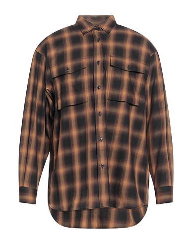 CLOSED Checked shirt Camel 100% Cotton