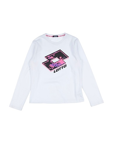 LOTTO T-shirt White 95% Cotton, 5% Elastane