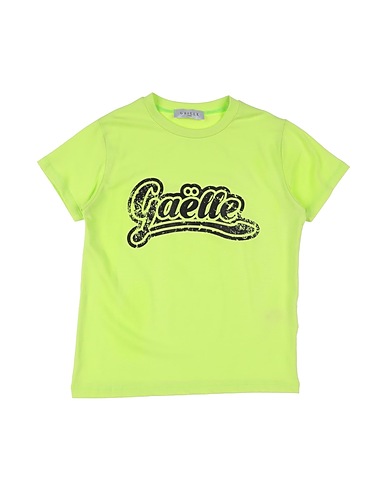 GAëLLE Paris T-shirt Verde lime 93% Cotone, 7% Elastan