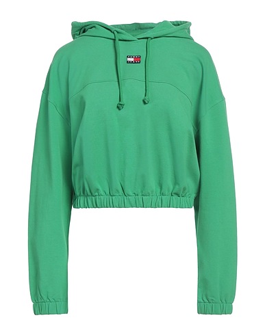 TOMMY JEANS Felpa Verde 96% Cotone, 4% Elastan