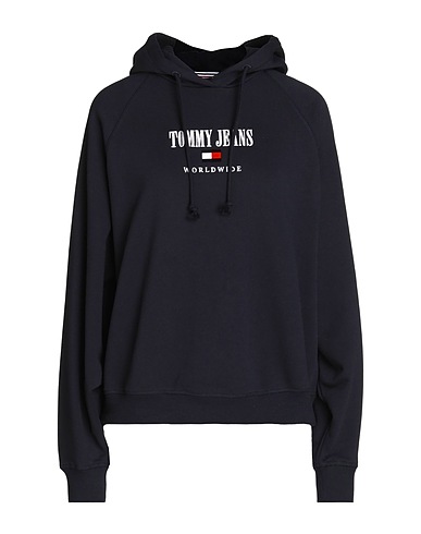 TOMMY JEANS Hooded track jacket  Midnight blue 100% Cotton