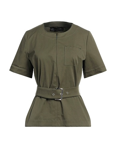 CHRISTIAN PELLIZZARI Top Verde militare 100% Cotone