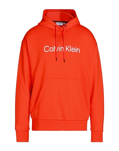 CALVIN KLEIN Hooded track jacket  Orange 100% Cotton