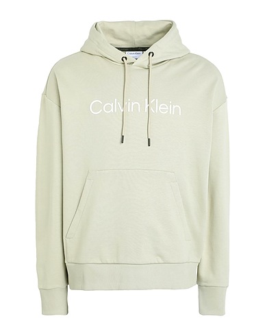 CALVIN KLEIN Hooded track jacket  Sage green 100% Cotton