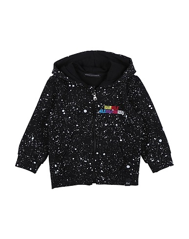 DANIELE ALESSANDRINI Sweatshirt Black 96% Cotton, 4% Elastane