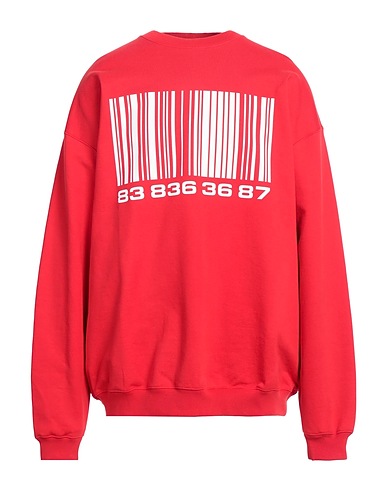 VETEMENTS Sweatshirt Red 80% Cotton, 20% Elastane