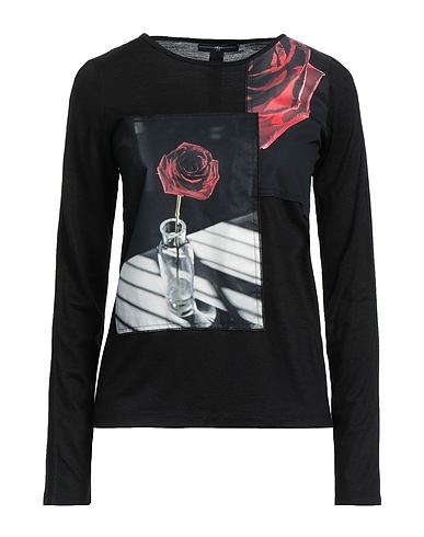 HIGH T-shirt Black 100% Wool, Cotton