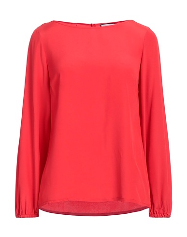 THE ABITO Milano Top Red 83% Acetate, 17% Silk