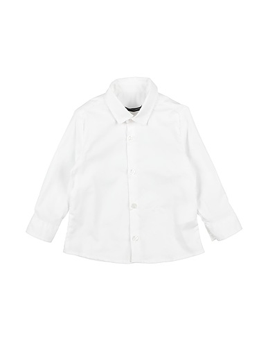 DANIELE ALESSANDRINI Camicia tinta unita Bianco 97% Cotone, 3% Elastan