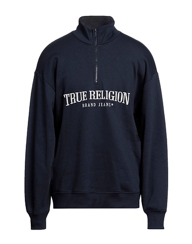 TRUE RELIGION Sweat-shirt Bleu nuit 60% Coton, 40% Polyéthylène