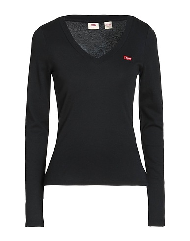 LEVI'S T-shirt LS VNECK BABY Black 100% Cotton