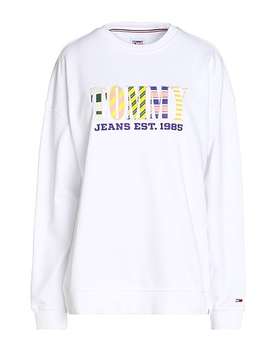 TOMMY JEANS Sweatshirt White 100% Cotton