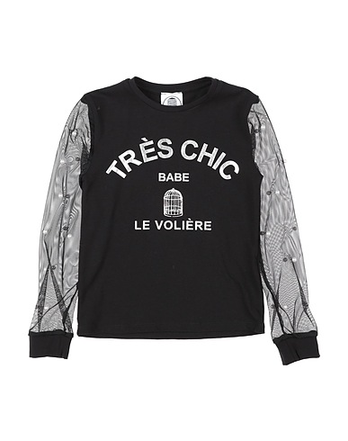 LE VOLIÈRE T-shirt Nero 95% Cotone, 5% Elastan