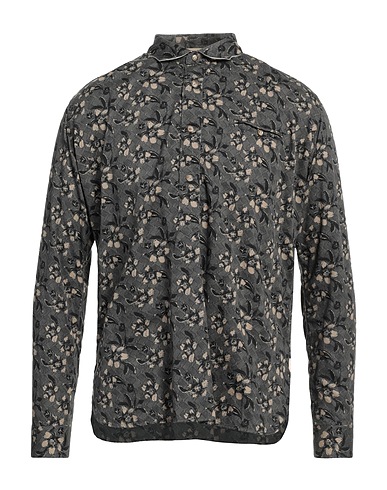 TINTORIA MATTEI 954 Patterned shirt Black 100% Cotton