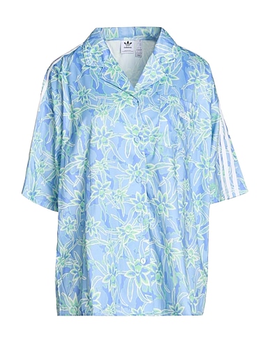 ADIDAS ORIGINALS Floral shirts & blouses RESORT SHIRT
 Light blue 55% Recycled polyester, 45% Viscose