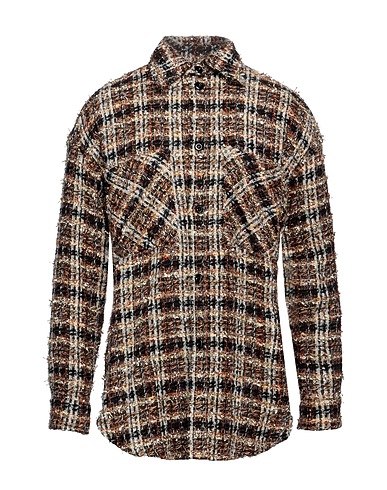 FAITH CONNEXION Checked shirt 61% Synthetic fibers, 19% Wool, 11% Cotton, 5% Mohair wool, 4% Metallic Polyester