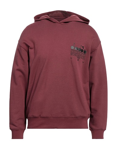 DIADORA Hooded track jacket  Burgundy 100% Cotton