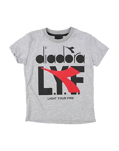 DIADORA T-shirt Light grey 100% Cotton