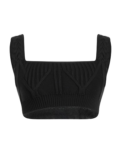 THE ATTICO Top Black 59% Cotton, 40% Polyamide, 1% Elastane