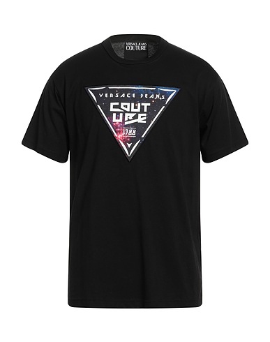 VERSACE JEANS COUTURE T-shirt Black 100% Cotton, Polyester