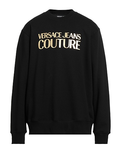 VERSACE JEANS COUTURE Sweatshirt Black 100% Cotton, Elastane