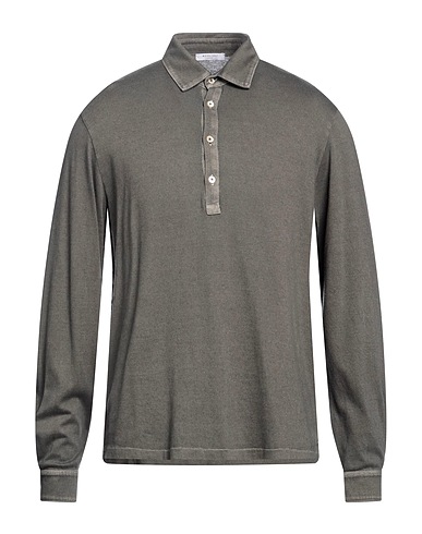 BOGLIOLI Polo shirt Grey 90% Cotton, 10% Cashmere