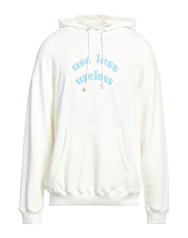 DIESEL Hooded track jacket  Off white 97% Cotton, 3% Elastane