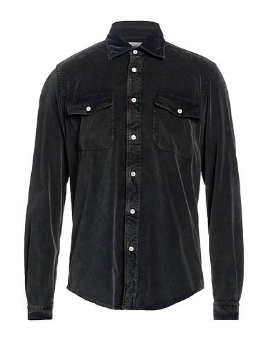 BOGLIOLI Solid colour shirt Black 100% Cotton