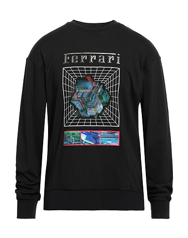 FERRARI Sweatshirt Black 100% Cotton