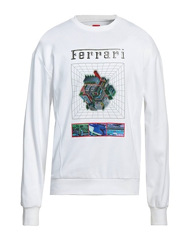 FERRARI Sweatshirt White 100% Cotton