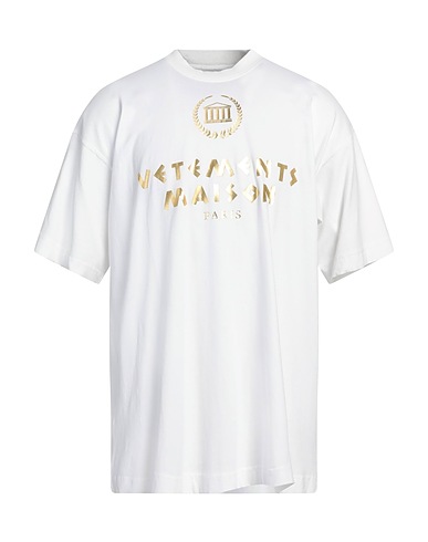 VETEMENTS T-shirt White 100% Cotton, Elastane