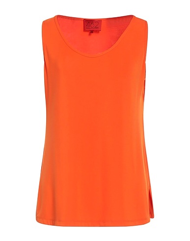MIRELLA MATTEINI Top Orange 60% Viscose, 35% Polyester, 5% Elastane
